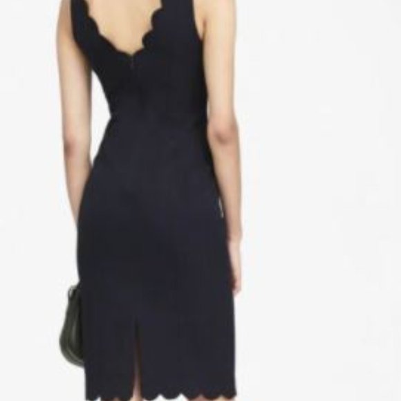 Banana Republic Scalloped Bi-Stretch Pencil Dress - Picture 2 of 3